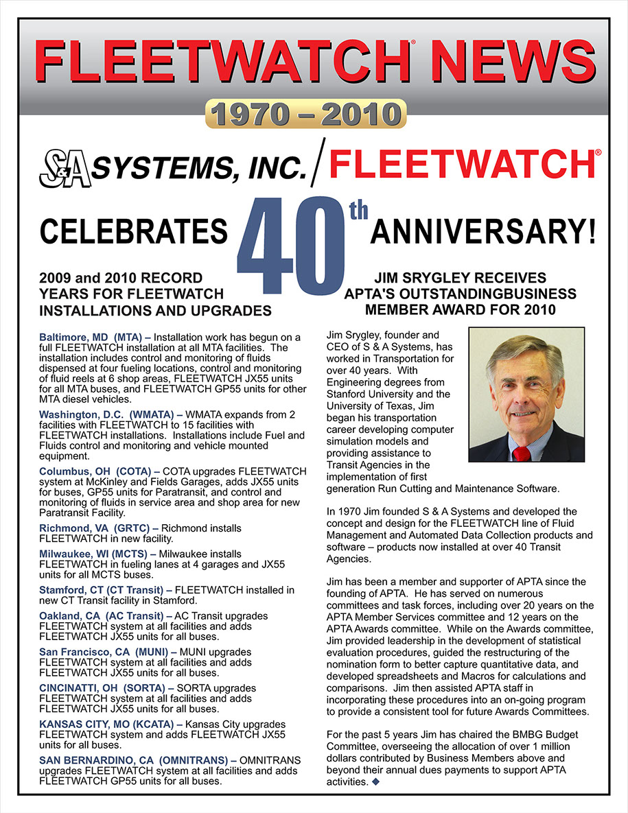 Cover of the 2010 Fleetwatch Report