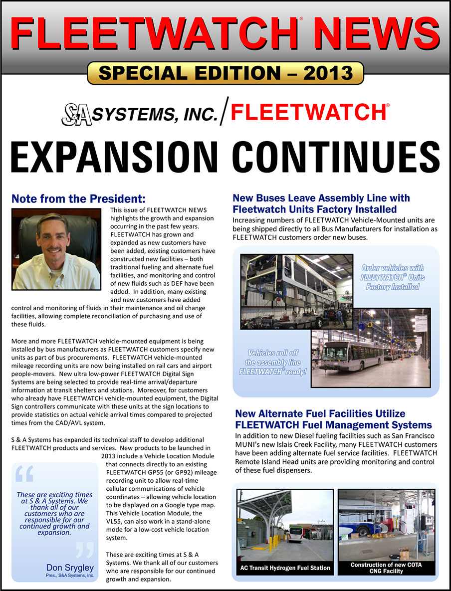 Cover of the 2013 Fleetwatch Report